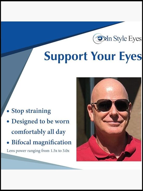 Bifocal Reading Sunglasses Aviator Metal Frame Polarized UV Protection